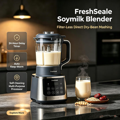 🥛FreshSeale Soymilk Blender ✨Filter‑Less Direct Dry‑Bean Mashing