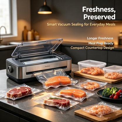 🥩FreshSeale VacuSmart Smart Vacuum Sealer ✨One‑Touch Vacuum & Seal Machine
