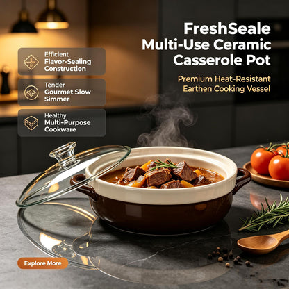 🍲FreshSeale Healthy Multi-Purpose Ceramic Casserole Pot